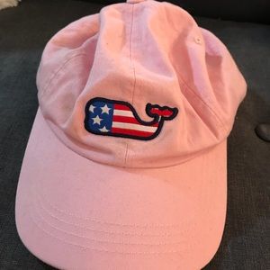 Vineyard Vines Pink Flag Whale hat